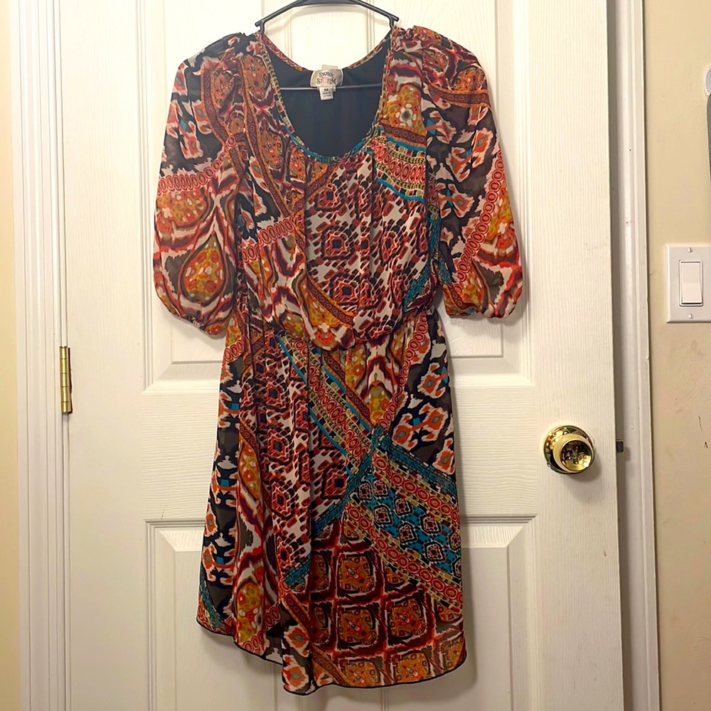 Cute babydoll fit mini dress, size L